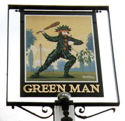 Green Man Pub Sign